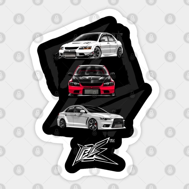 EVOLUTION OF THE EVO / evolution generations Sticker by naquash